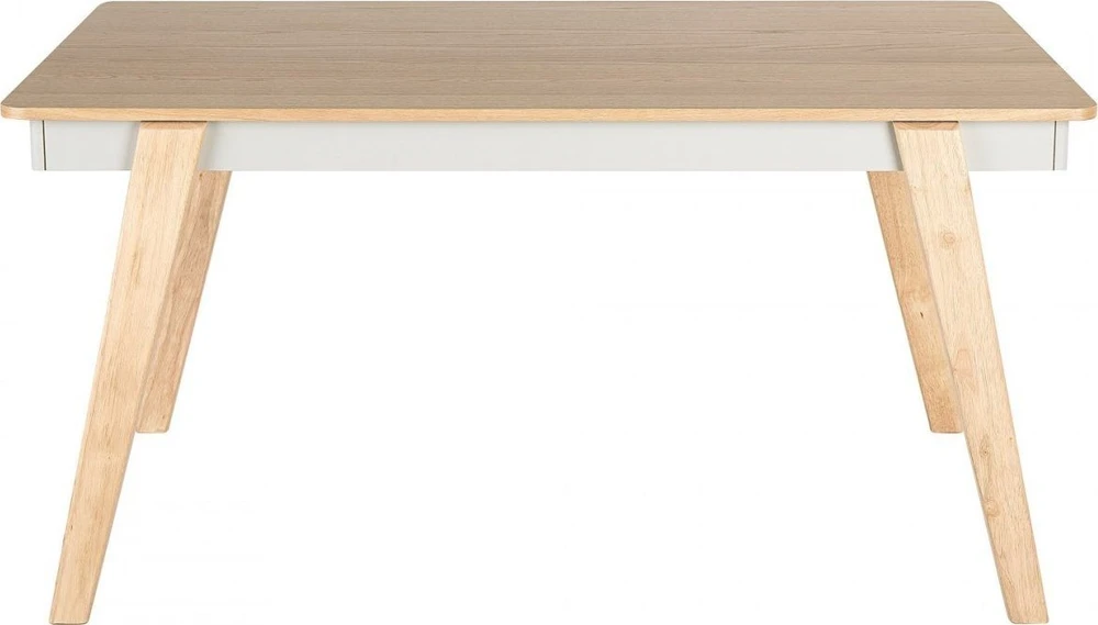 Beliani Valgomojo stalas PHOLA Šviesaus ąžuolo spalvos 150 cm 90 cm
