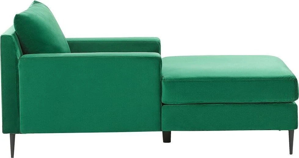 Sofa Beliani Šezlongas GUERET veliūrinis žalias