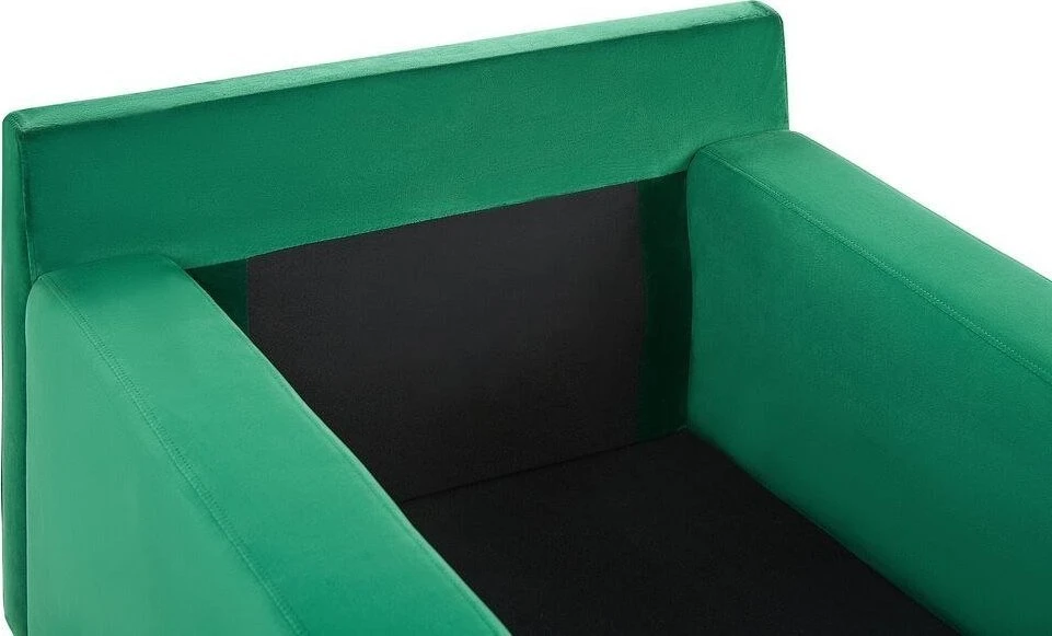 Sofa Beliani Šezlongas GUERET veliūrinis žalias