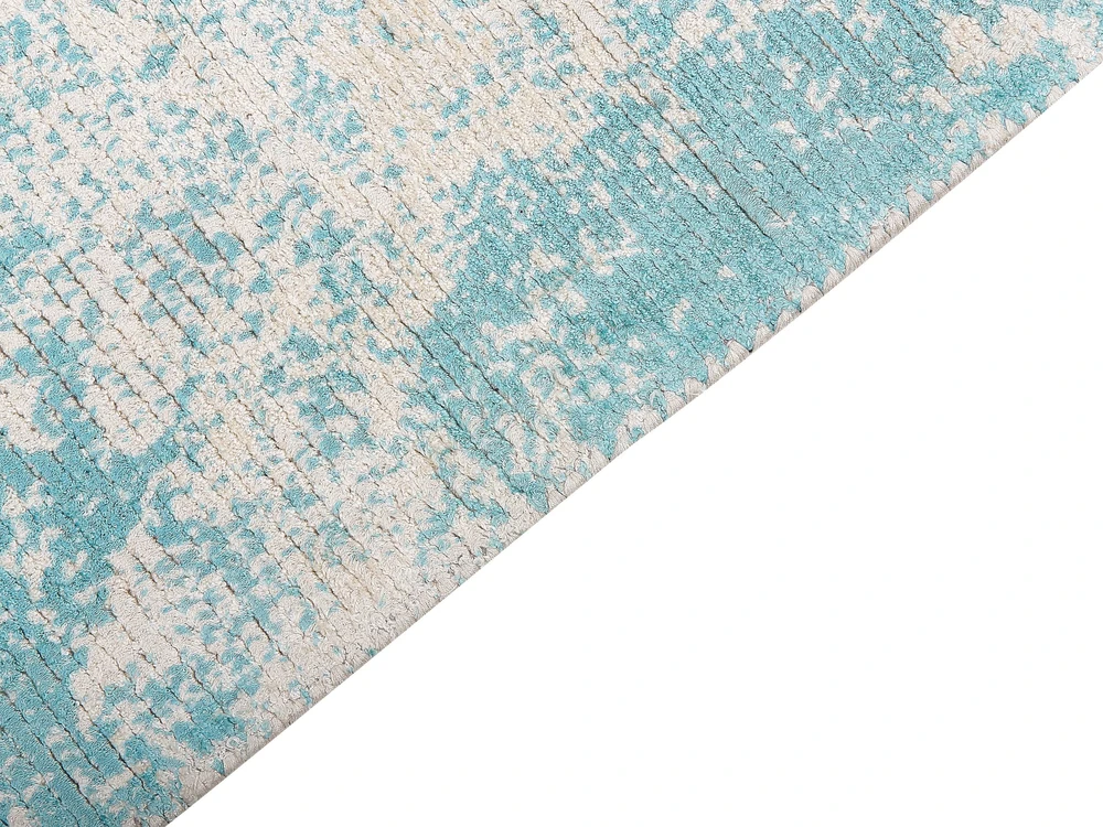 Beliani Kilimas AKARSU mėlynas 160 x 230 cm viskozė