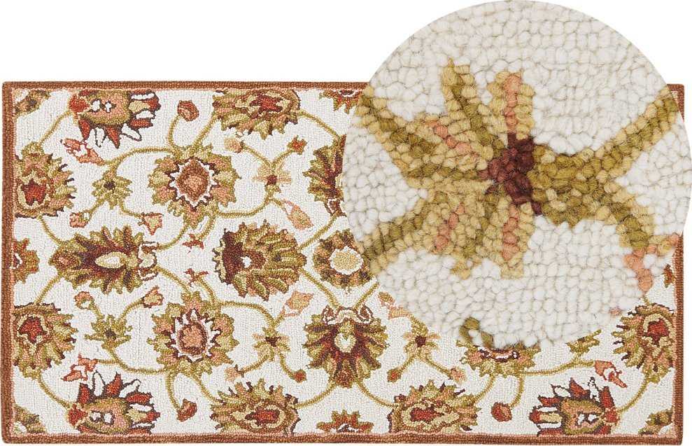 Beliani Kilimas EZINE Smėlio spalvos 80 x 150 cm Vilna