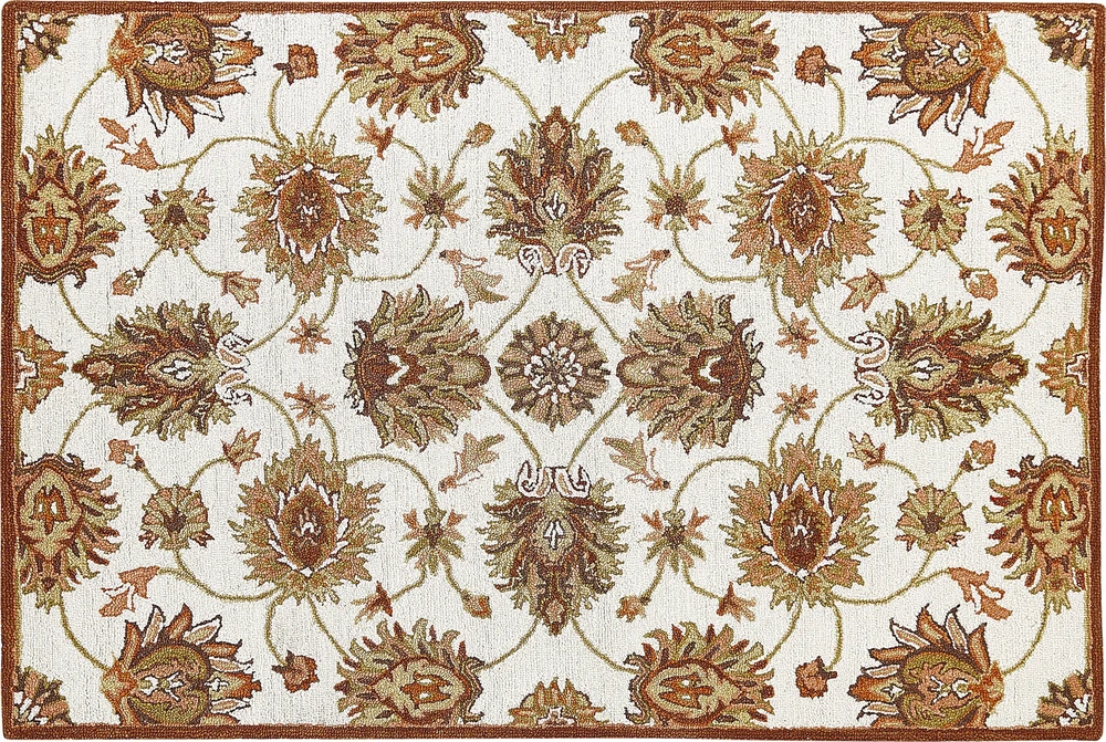 Beliani Kilimas EZINE Smėlio spalvos 140 x 200 cm Vilna