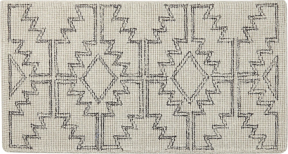 Beliani Kilimas URLA smėlio spalvos 80 x 150 cm vilnonis