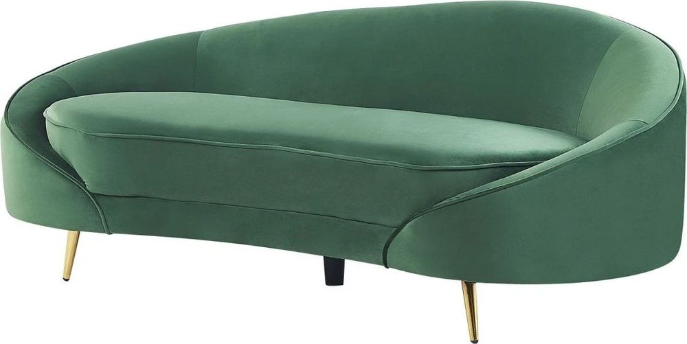 Beliani 2 vietų sofa SAVAR veliūrinė smaragdinė