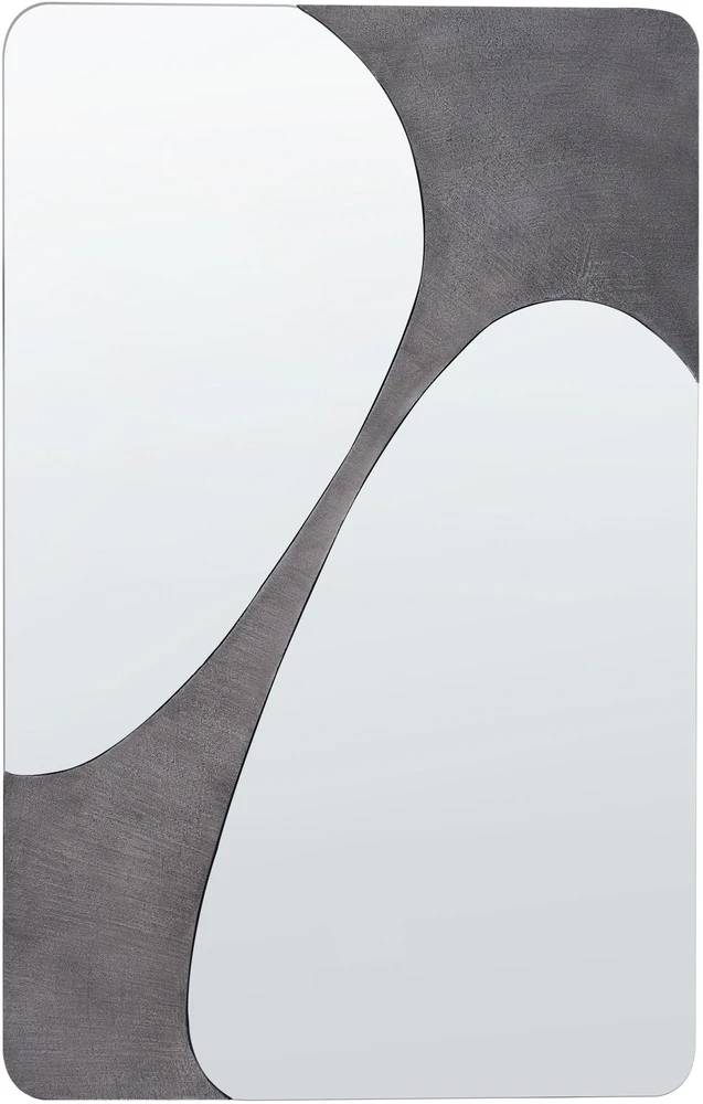 Beliani Sieninis veidrodis ORMES 70 cm 110 cm pilkas