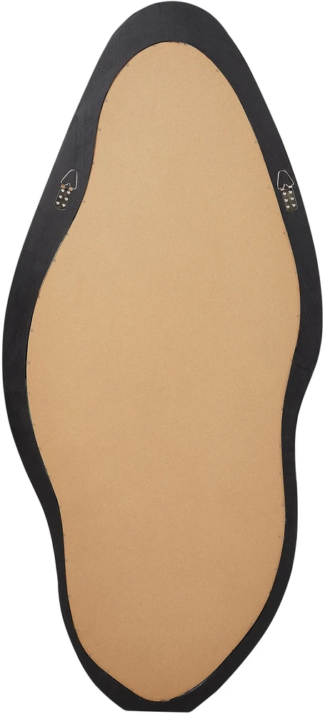 Beliani Sieninis veidrodis BLET 80 cm 180 cm Paulownijos mediena Juodas