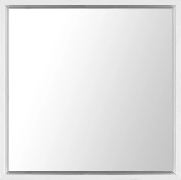 Beliani Sieninis veidrodis BRIGNOLES 50 cm 50 cm Baltas