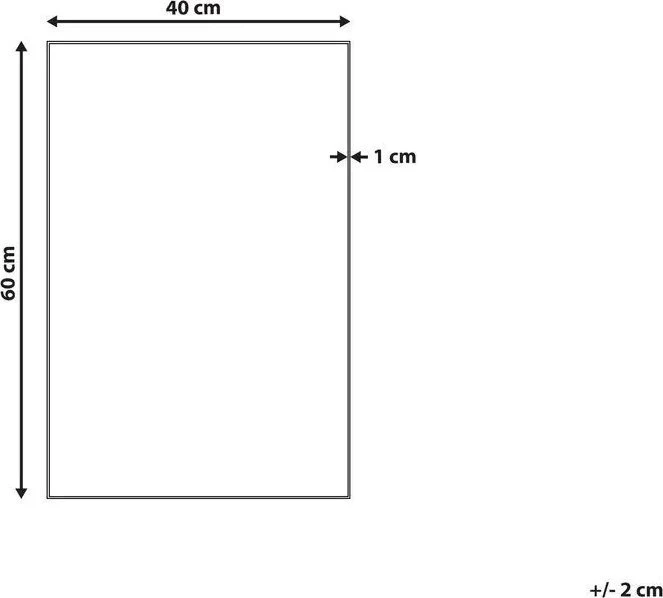 Beliani Sieninis veidrodis ANGERS 40 cm 60 cm Sidabrinis