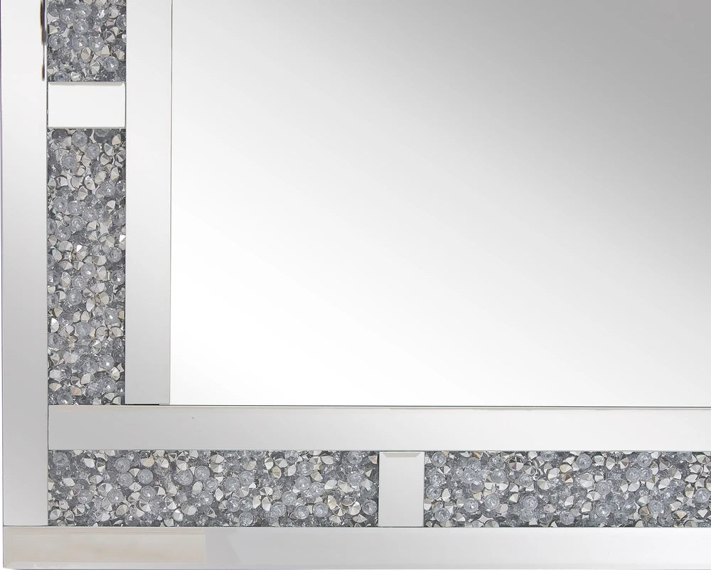 Beliani Sieninis veidrodis AVRILLE 60 cm 90 cm sidabrinės spalvos