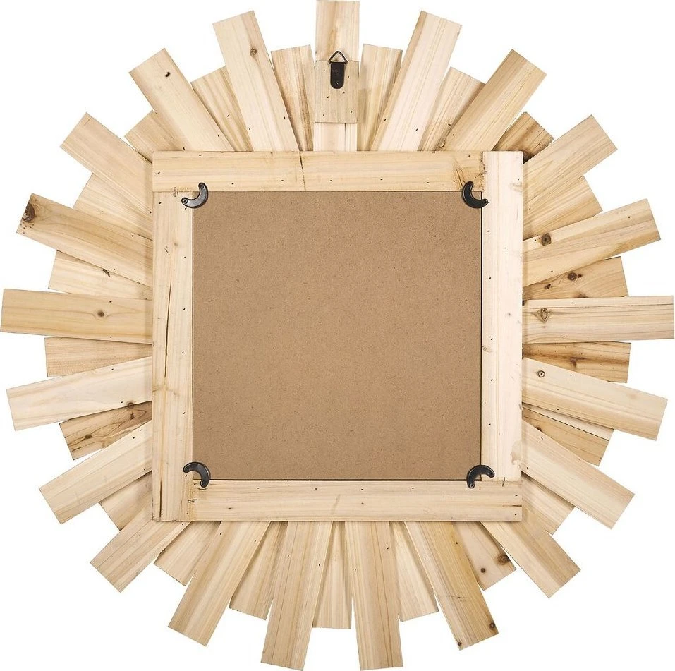 Beliani Sieninis veidrodis TAMPICO 75 cm x 75 cm eglės medienos spalvotas