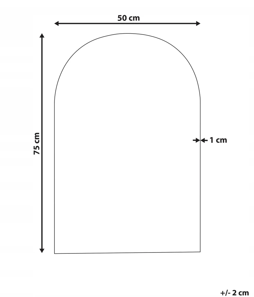 Beliani Sieninis veidrodis ANNECY 50 cm 75 cm sidabrinis