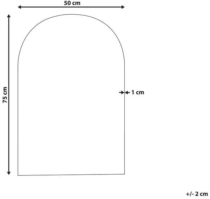 Beliani Sieninis veidrodis ANNECY 50 cm 75 cm sidabrinis