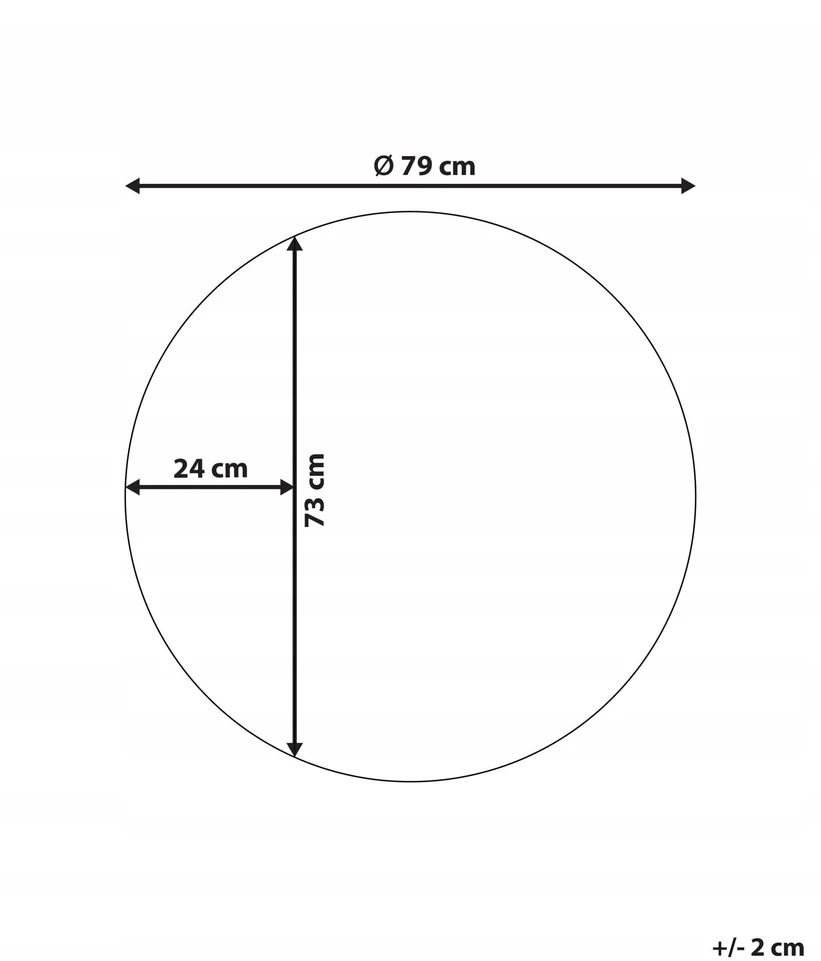 Beliani Sieninis veidrodis CHARRON 80 cm, mėlynas