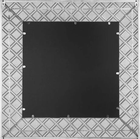 Beliani Sieninis veidrodis EVETTES 80 cm x 80 cm, metalinis, sidabrinis