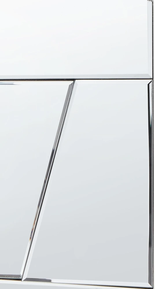 Beliani Sieninis veidrodis ANCEMONT 80 cm 80 cm sidabrinės spalvos