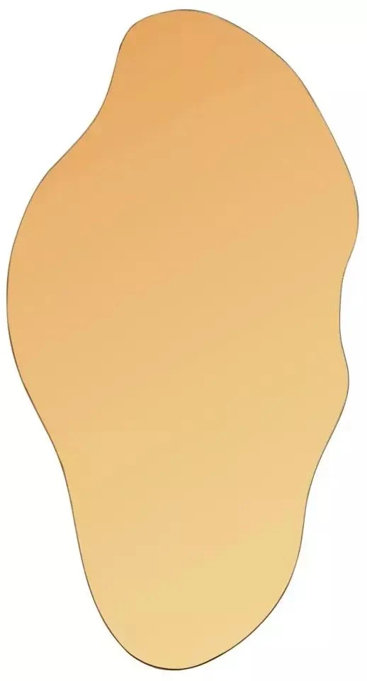 Beliani Sieninis veidrodis ASSIGNY 50 cm 92 cm rudas
