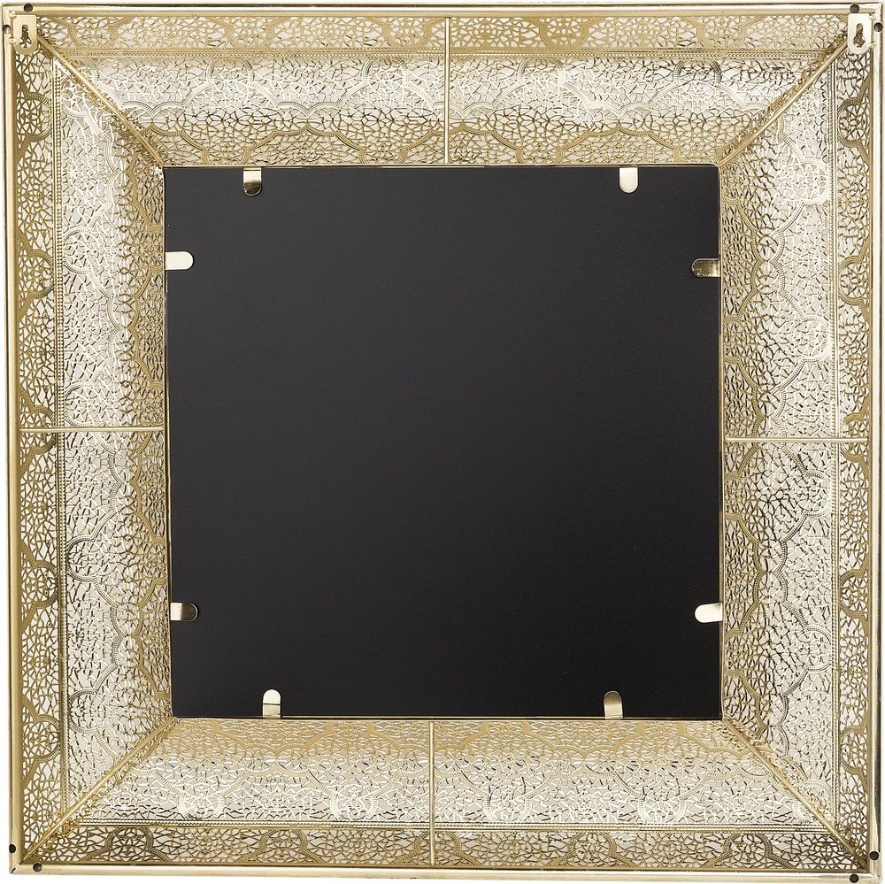 Beliani Sieninis veidrodis PLERIN 60 cm 60 cm metalinis auksinis