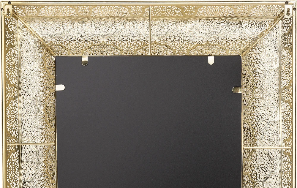 Beliani Sieninis veidrodis PLERIN 60 cm 60 cm metalinis auksinis