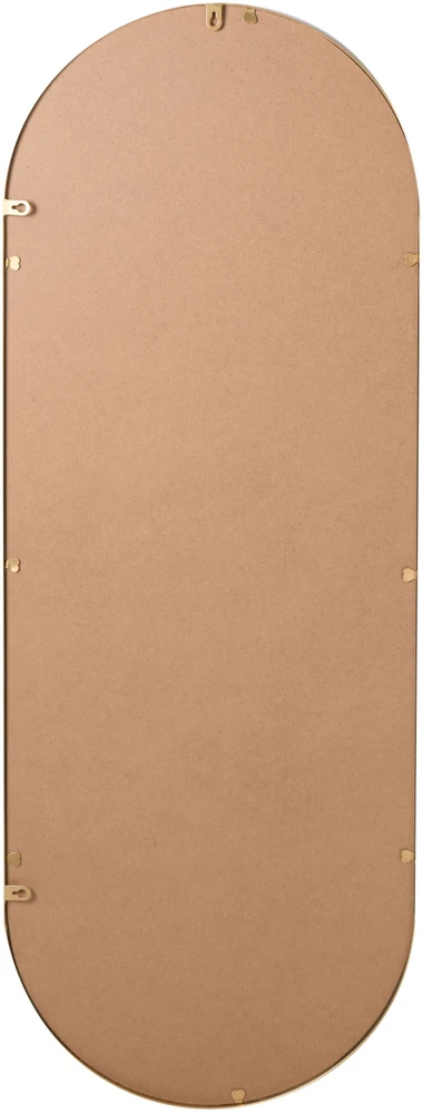 Beliani Sieninis veidrodis AZEVILLE 46 cm 122 cm metalinis auksinis