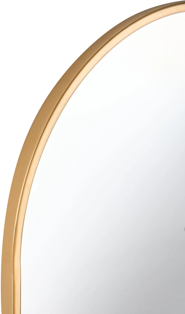Beliani Sieninis veidrodis AZEVILLE 46 cm 122 cm metalinis auksinis