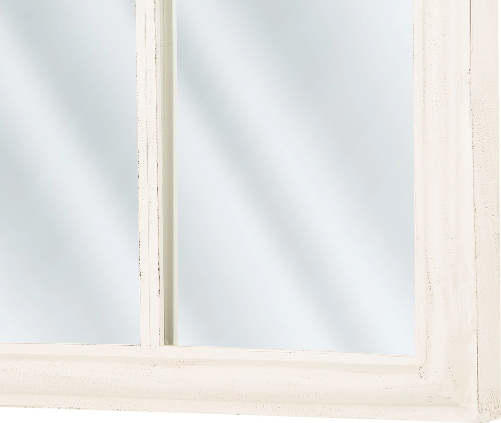 Beliani Sieninis veidrodis TRELLY 62 cm 113 cm metalinis baltas