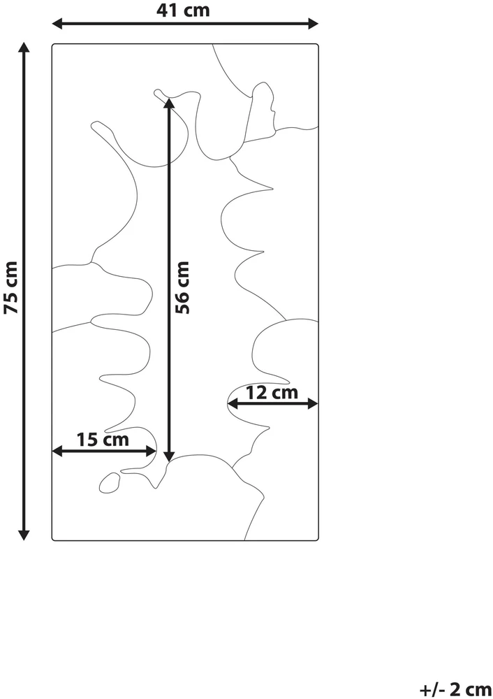 Beliani Sieninis veidrodis CAGERI 41 cm 75 cm medvilnė rožinis