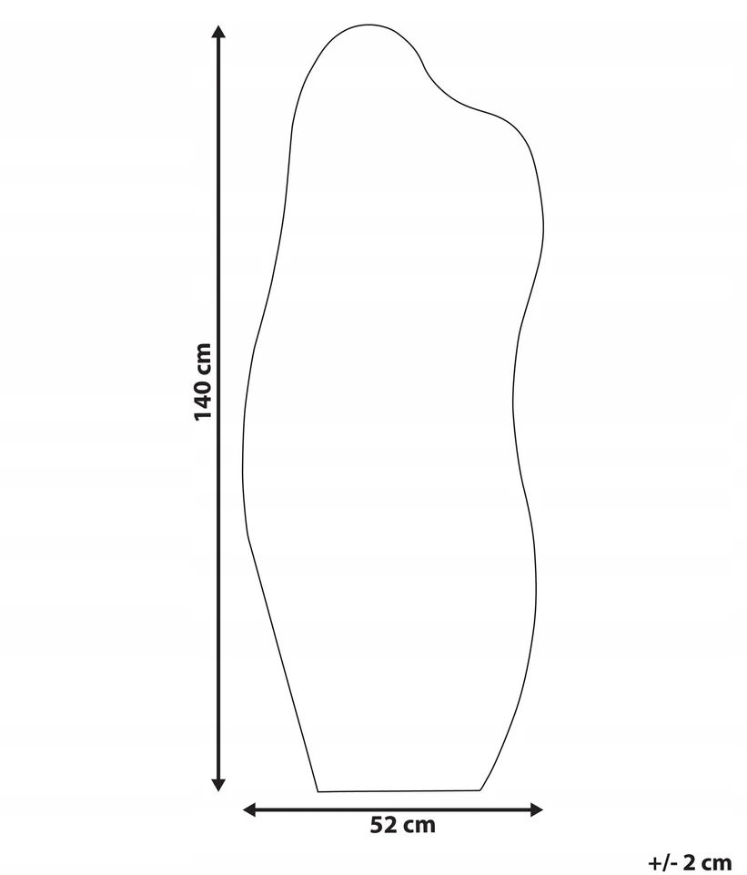 Beliani Sieninis veidrodis ESTANG 50 cm 140 cm sidabrinės spalvos