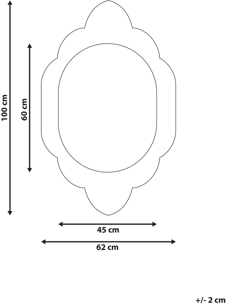 Beliani Sieninis veidrodis FRESVILLE 62 cm 100 cm pušies mediena šviesiai rudas