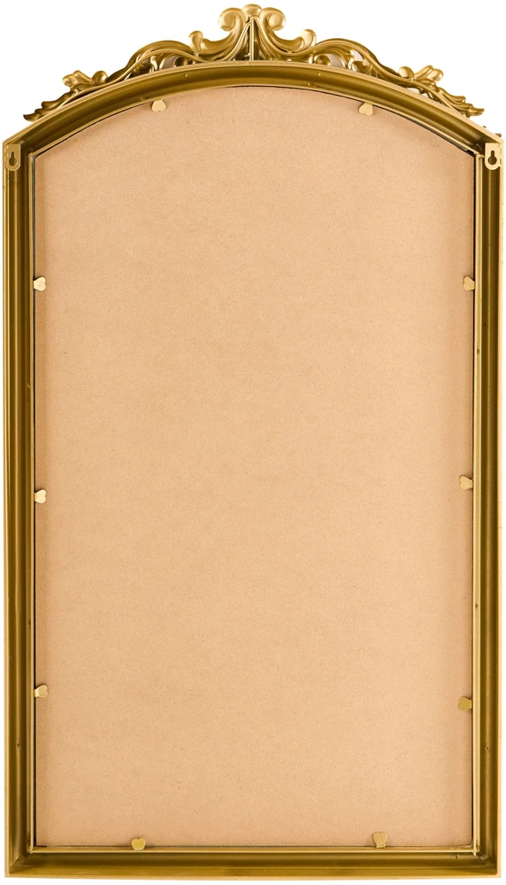Beliani Sieninis veidrodis GORGES 55 cm 96 cm metalinis auksinis