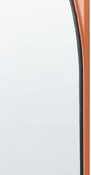 Beliani Sieninis veidrodis GROISES 55 cm 140 cm oranžinis