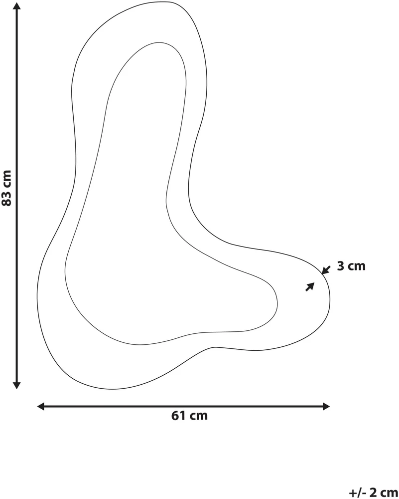 Beliani Sieninis veidrodis GUICLAN 61 cm 83 cm baltas