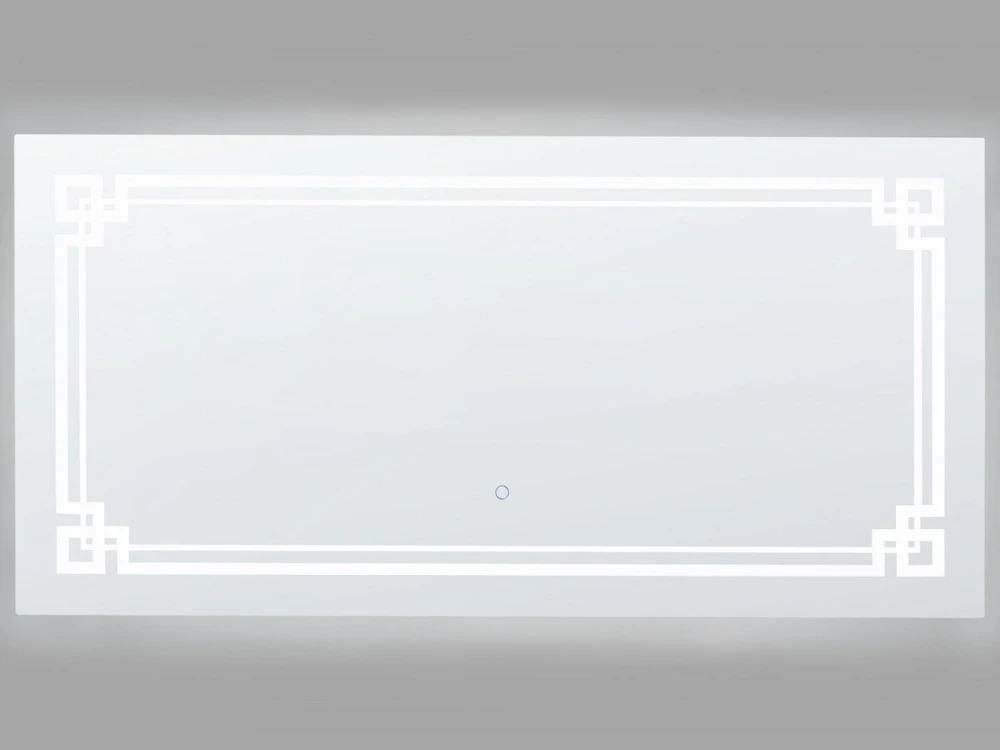 Beliani Vonios veidrodis su LED apšvietimu AVRANCHES 120 cm 60 cm Sidabrinis