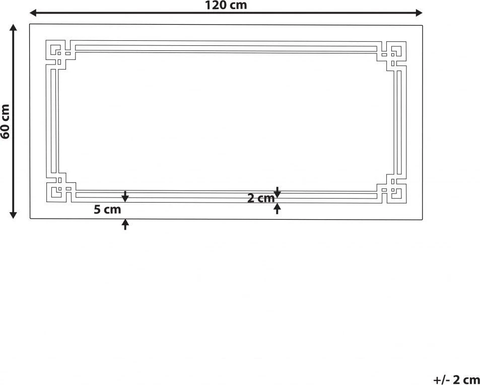 Beliani Vonios veidrodis su LED apšvietimu AVRANCHES 120 cm 60 cm Sidabrinis