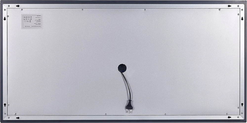 Beliani Vonios veidrodis su LED apšvietimu AVRANCHES 120 cm 60 cm Sidabrinis