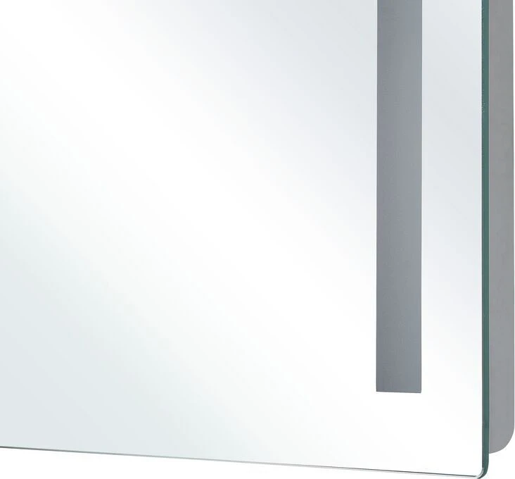 Beliani Vonios veidrodis su LED apšvietimu LIRAC 70 cm 60 cm sidabrinis
