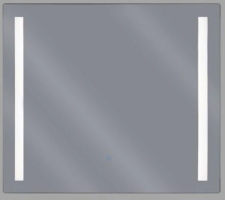 Beliani Vonios veidrodis su LED apšvietimu LIRAC 70 cm 60 cm sidabrinis