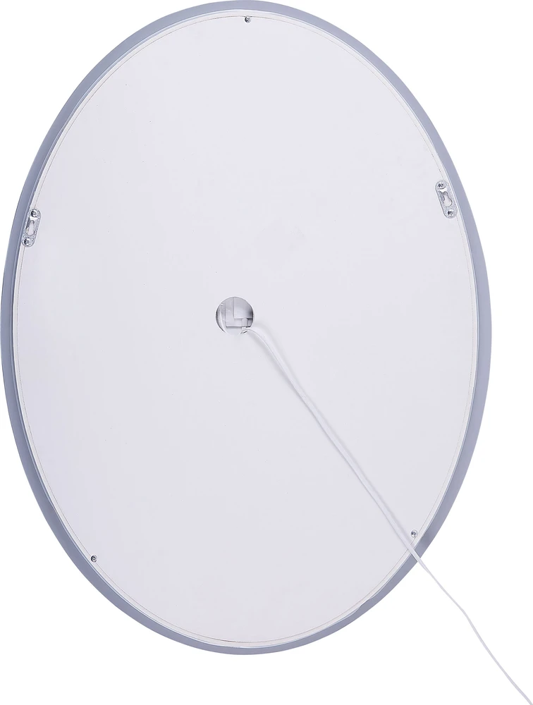 Beliani Vonios veidrodis su LED apšvietimu MAZILLE 60 cm 80 cm, sidabrinės spalvos
