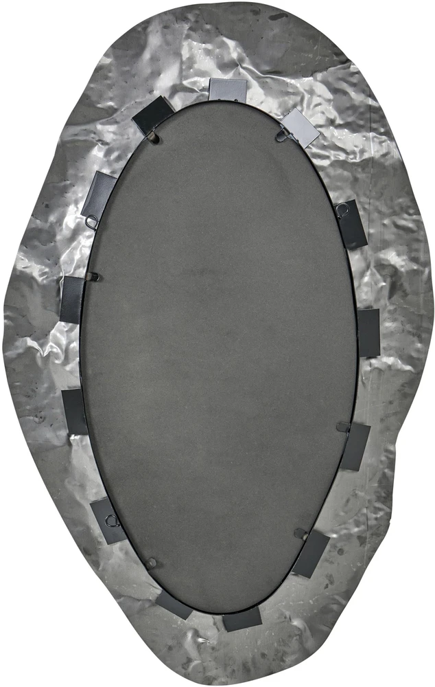 Beliani Sieninis veidrodis LOGNES 56 cm 95 cm juodas