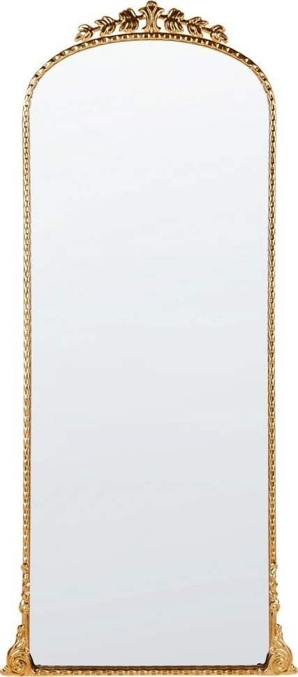 Beliani Sieninis veidrodis LIVRY 51 cm 114 cm metalinis auksinis