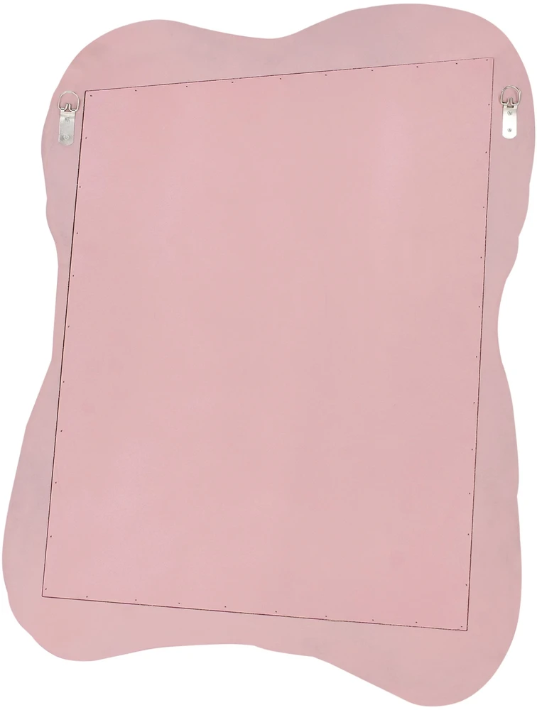 Beliani Sieninis veidrodis PENCRAN 60 cm 80 cm Rožinis