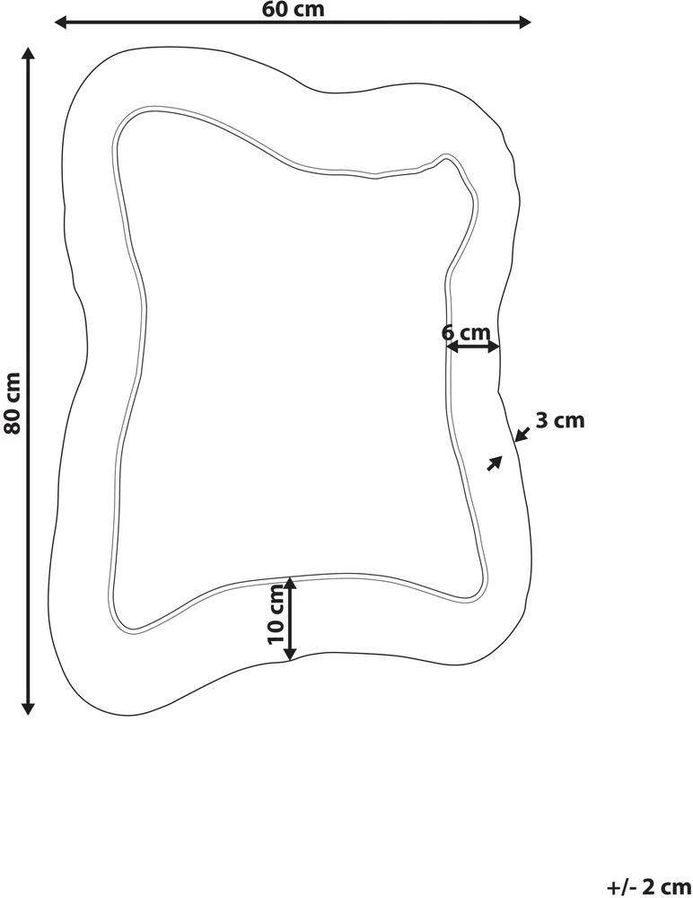 Beliani Sieninis veidrodis PENCRAN 60 cm 80 cm Rožinis