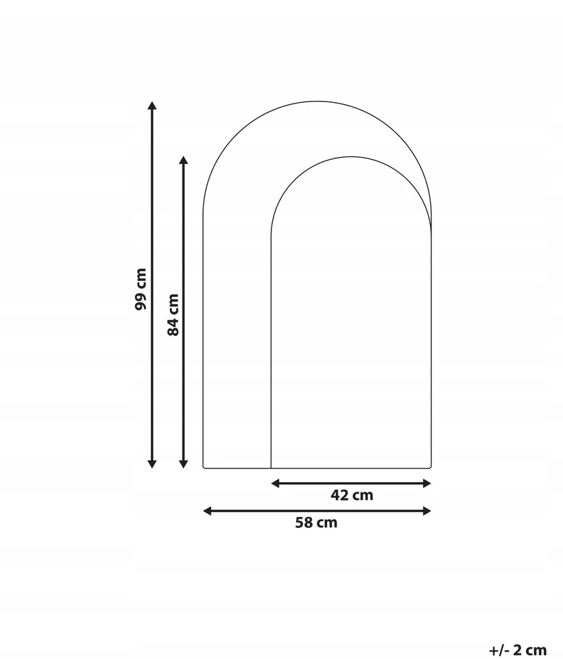 Beliani Sieninis veidrodis PIGNY 58 cm 99 cm rudas