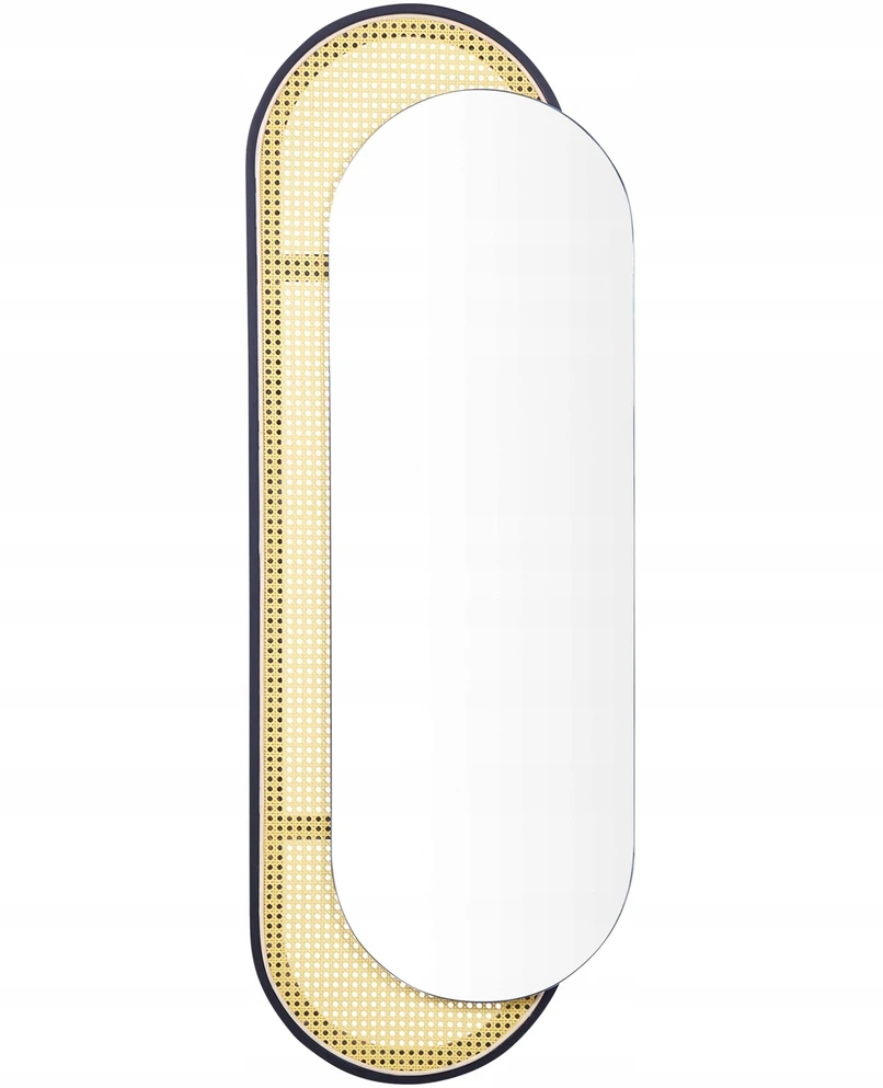 Beliani Sieninis veidrodis CREIL 51 cm 143 cm technoratano natūralus