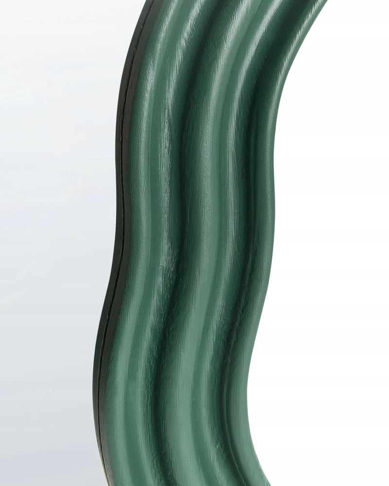 Beliani Sieninis veidrodis ROCLES 68 cm 160 cm tamsiai žalias
