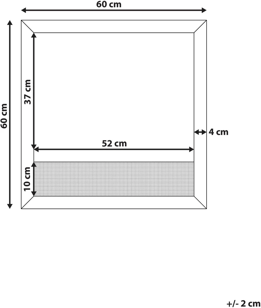 Beliani Sieninis veidrodis ROSELL 60 cm x 60 cm šviesiai rudas
