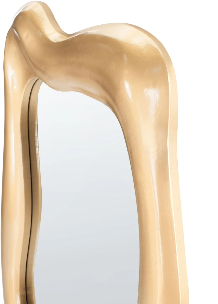 Beliani Sieninis veidrodis SANTEC 59 cm 77 cm auksinis