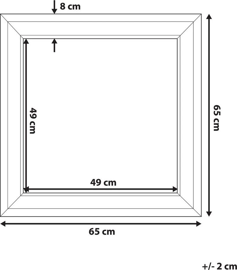 Beliani Sieninis veidrodis CAVAN 65 cm x 65 cm metalinis sidabrinis
