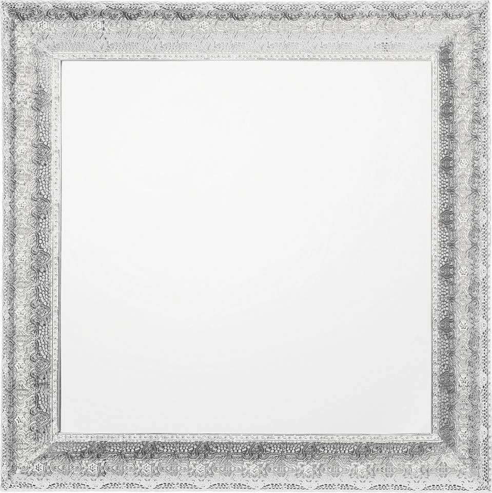 Beliani Sieninis veidrodis CAVAN 65 cm x 65 cm metalinis sidabrinis