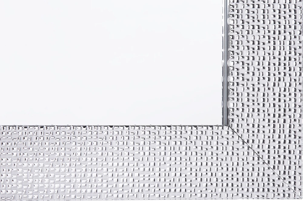 Beliani Sieninis veidrodis MERVENT 50 cm 130 cm baltas