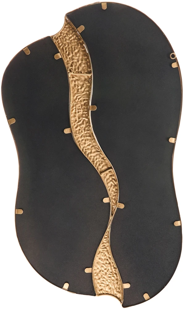 Beliani Sieninis veidrodis TAWLEY 45 cm 76 cm metalinis auksinis